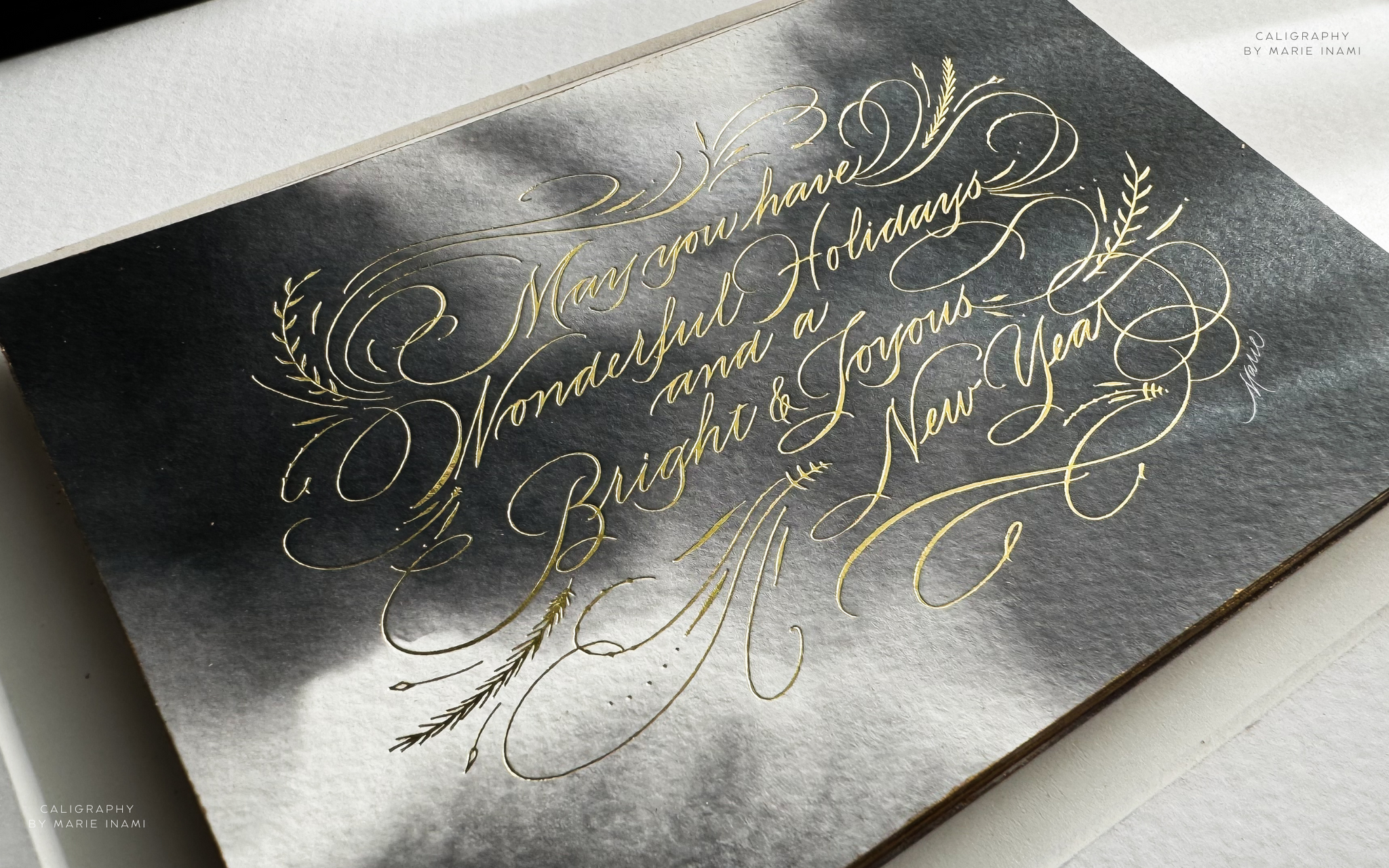 -光芒- カリグラフィーアートプリント|クリスマスカード| Marie INAMI – Marie INAMI CALLIGRAPHY